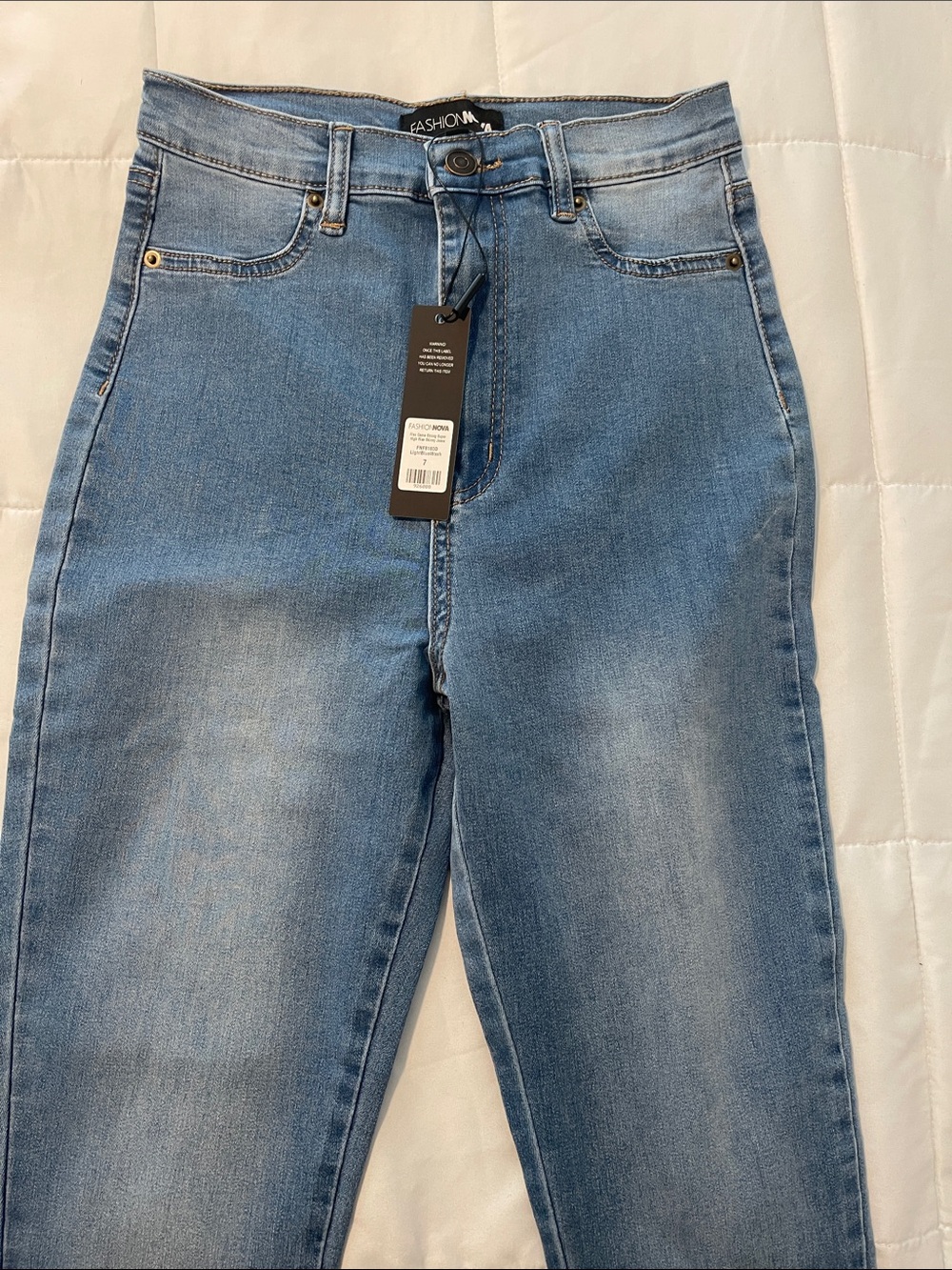 Fashion Nova High-Rise Light Wash Women's Jeans